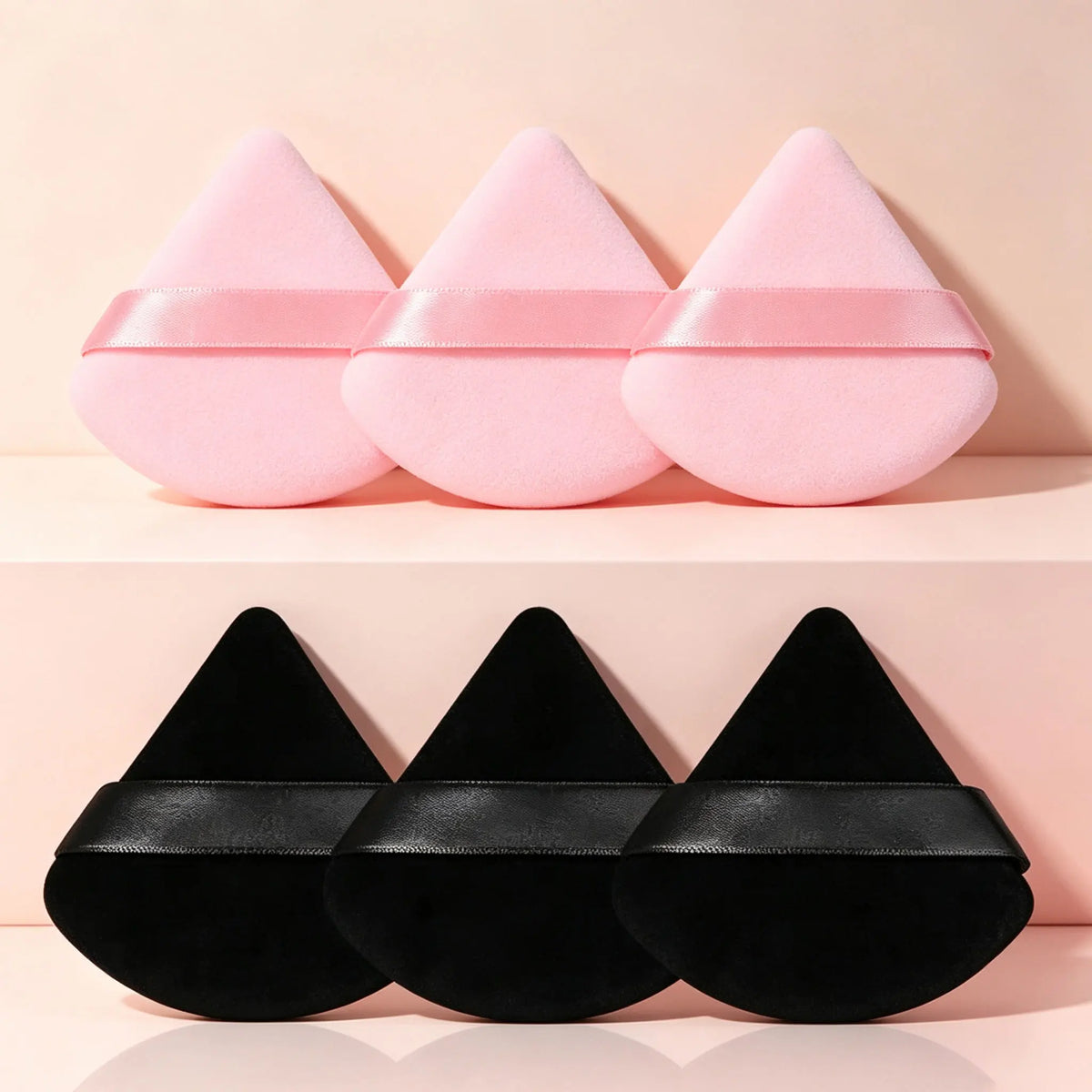 Triangle Powder Puff Set – Reusable Makeup Sponges 3/5 Pc