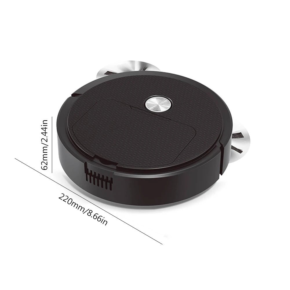 Robot Vacuum 1200mAh – Low Noise, Pet Hair & Hard Floor Cleaner