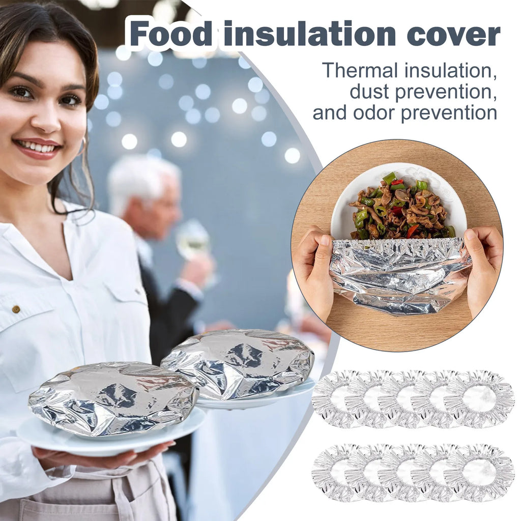 Reusable Aluminum Foil Food Insulation Cover – 10 Pack