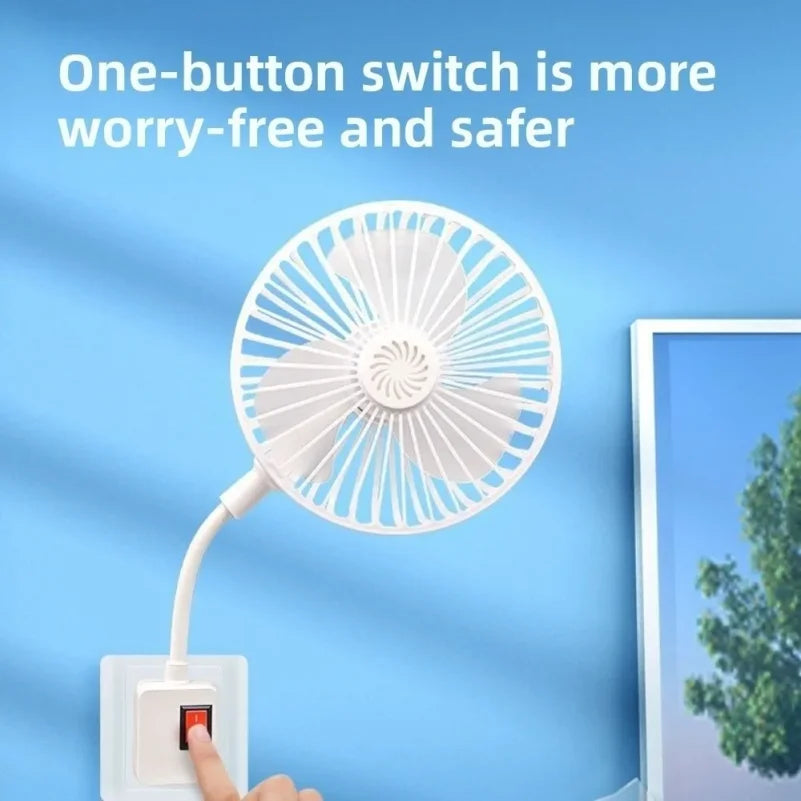 VIBE 360° Wall Socket Fan – Quiet 5W Space-Saving Plug-In Fan