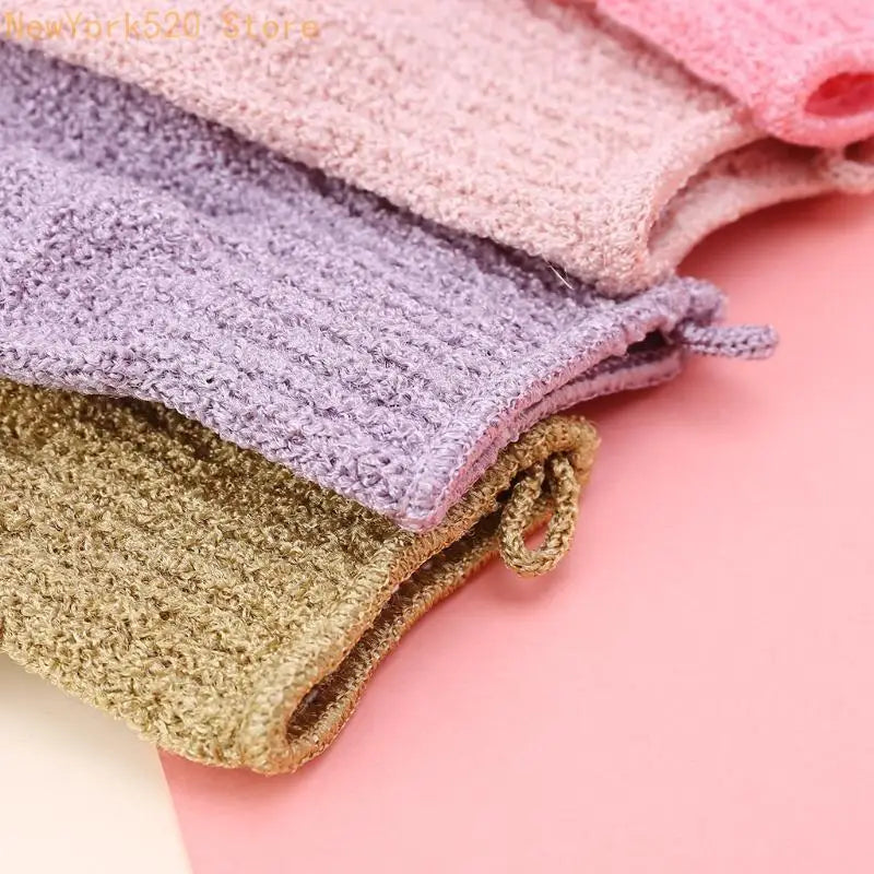 2-Pack Exfoliating Bath Gloves Body Scrubber Spa Massage