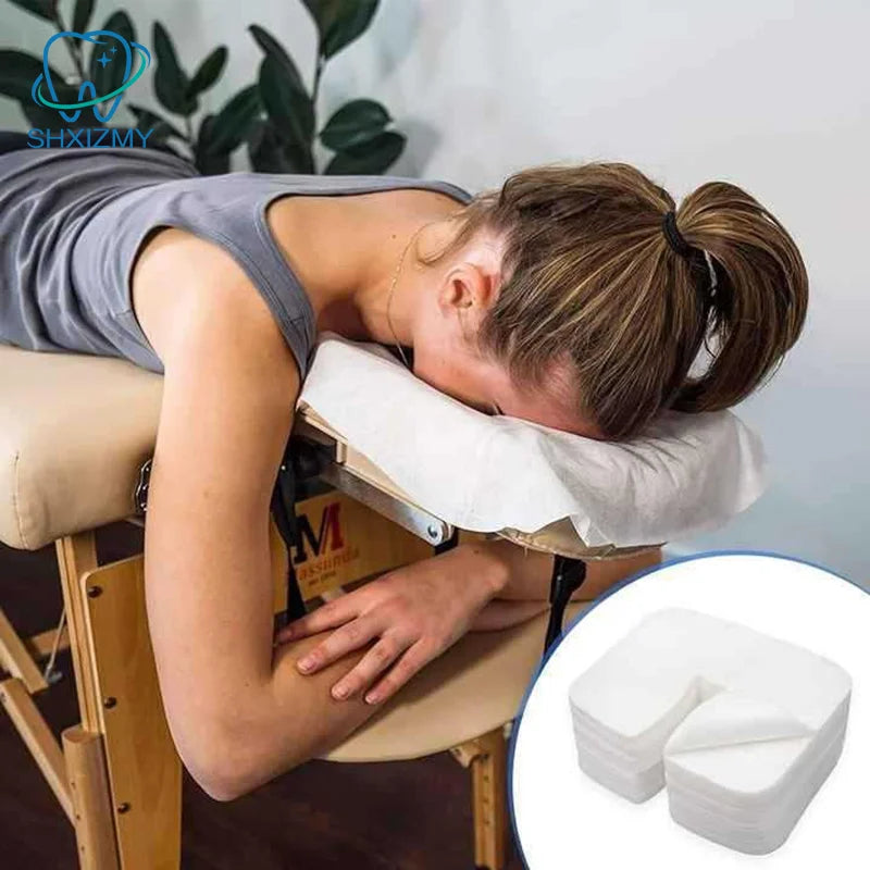 100/200Pcs Disposable Cotton Massage Headrest Face Pads