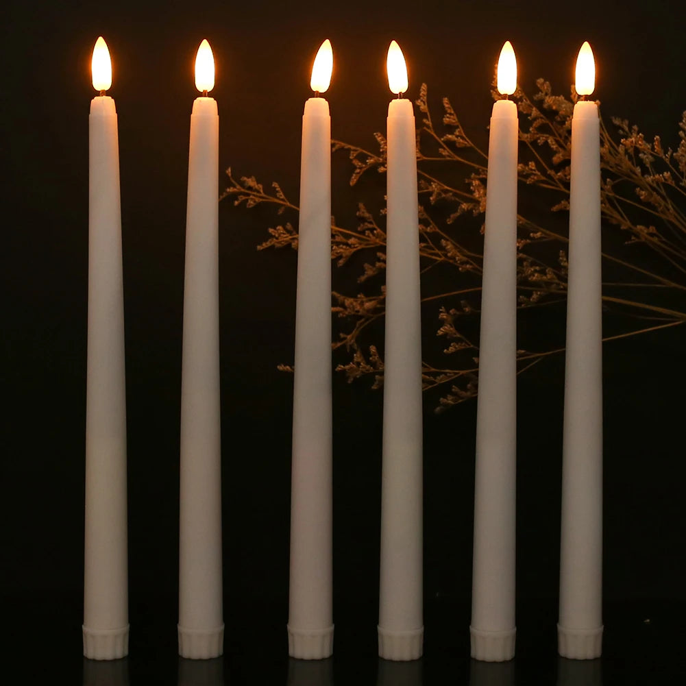 Flameless LED Taper Candles with Remote & Timer | Set of 6–24