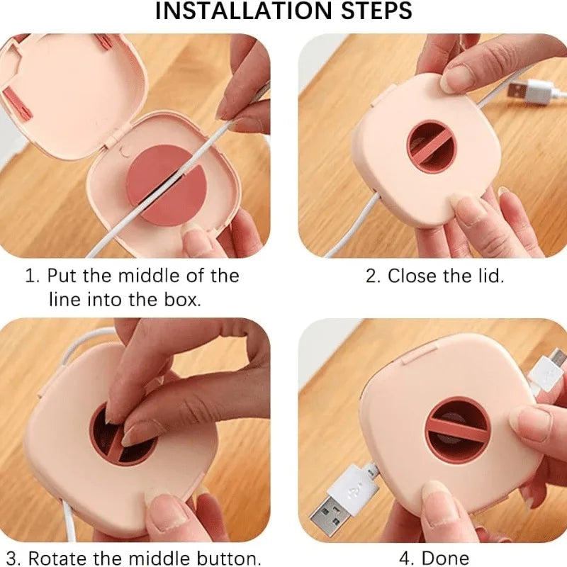 Retractable Portable Cable Organizer – Home, Office & School