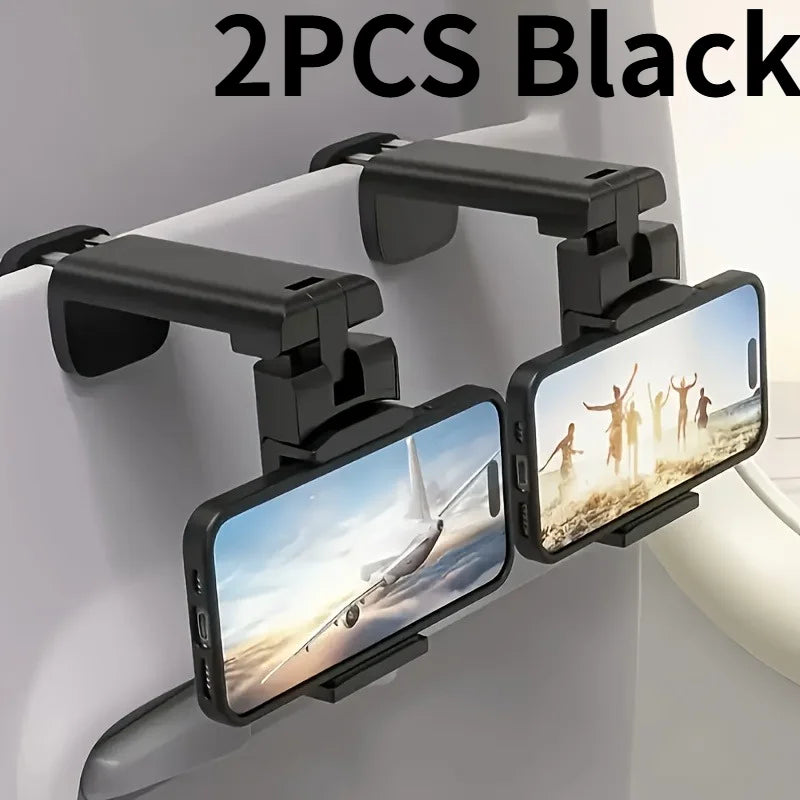 2-Pack Airplane Phone Holder 360° Swivel Tray Table Stand