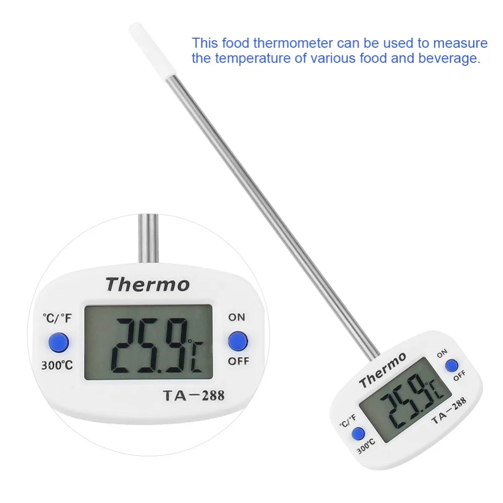 LCD Digital Food Thermometer – Instant Read Long Probe