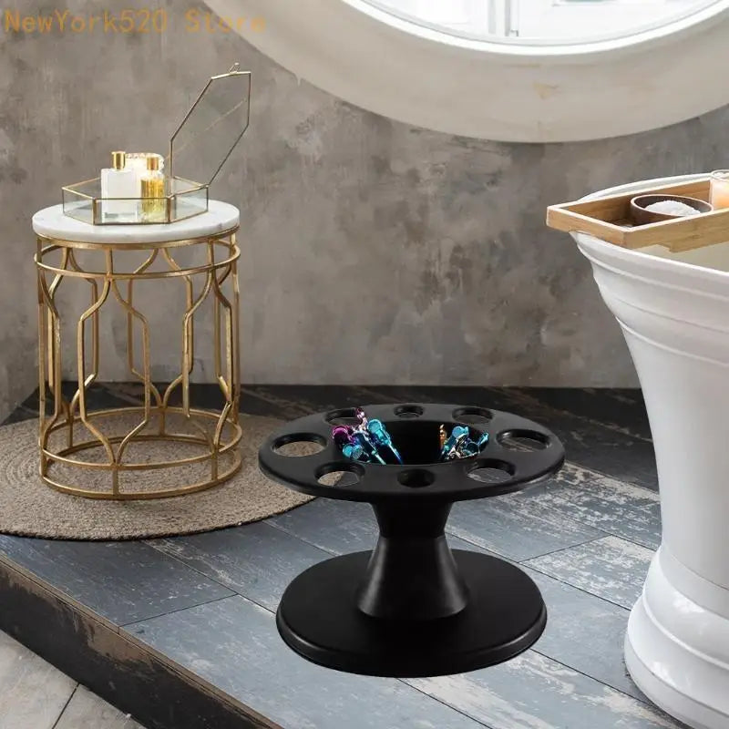 Round Hair Tools Stand – Salon Comb, Brush & Scissors Holder