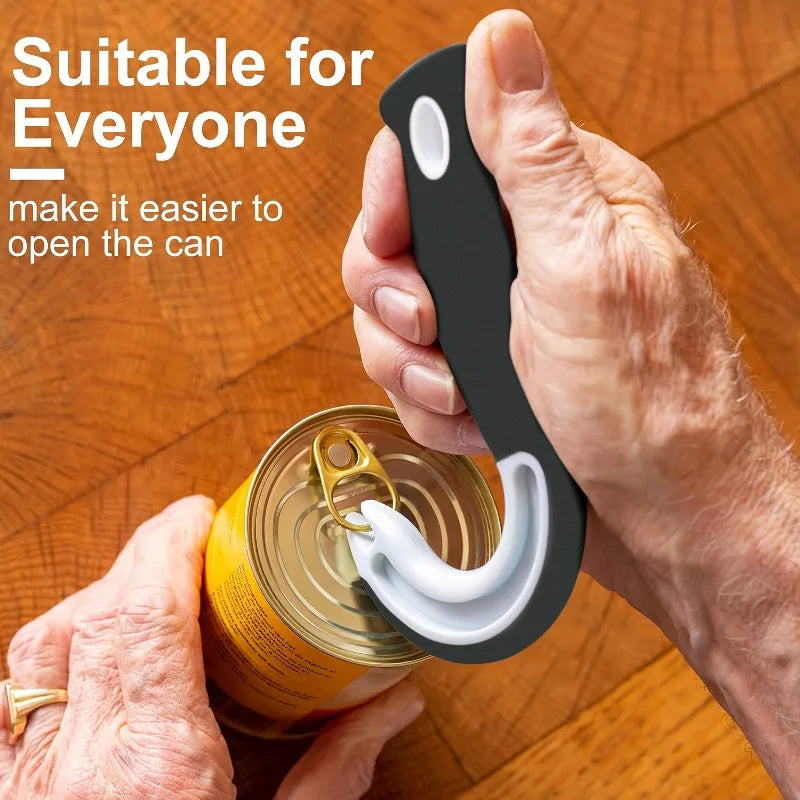 Easy-Grip Hook Can Opener – Stainless Steel & Plastic