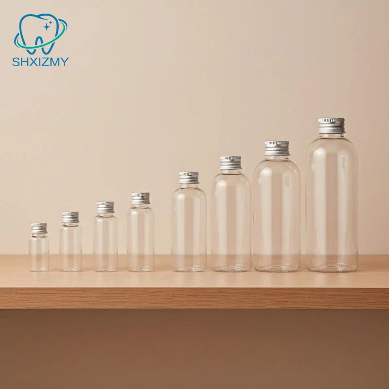 Refillable Travel Cosmetic Bottles | Plastic & Aluminum Cap