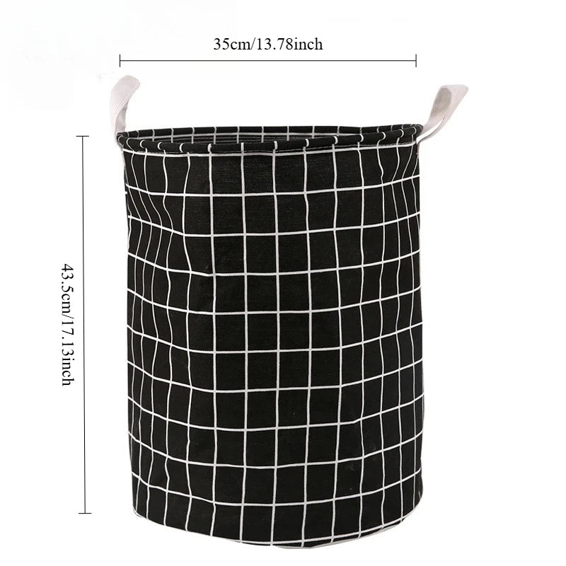 Foldable Fabric Laundry Basket Storage Hamper with Handles