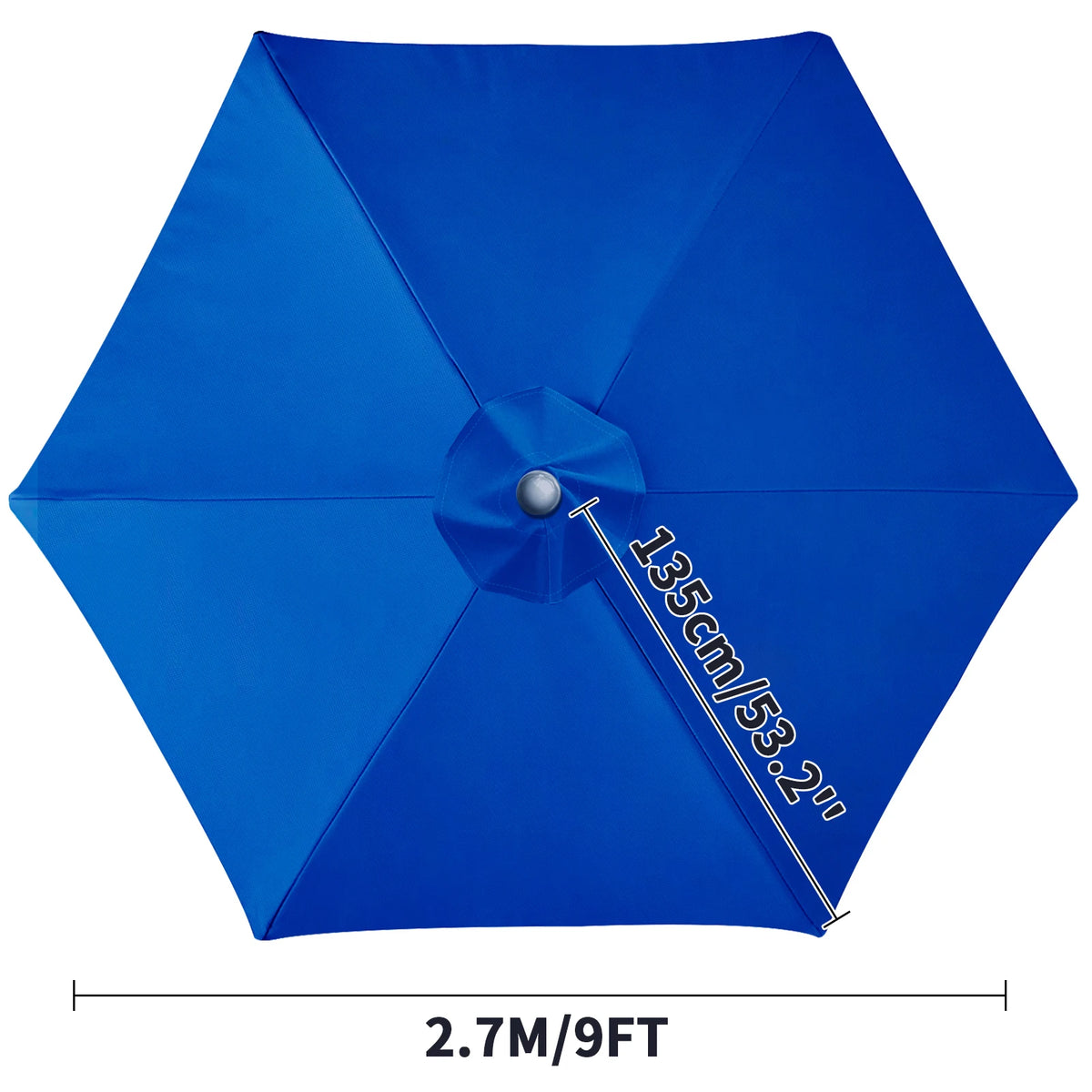 Waterproof Patio Umbrella Replacement Canopy 6 & 8 Rib