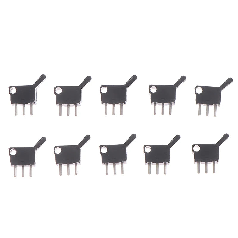 10-Pack Miniature Micro Switches 3-Pin Momentary Push Button DIY