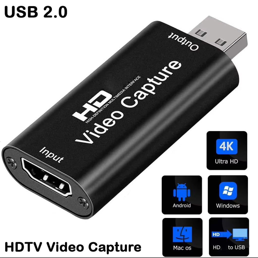 4K HDMI Video Capture Card USB 2.0 – 1080P Streaming Recorder