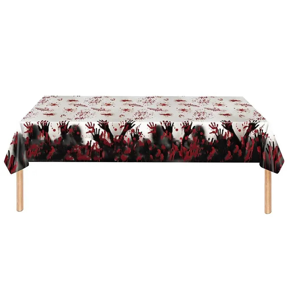 Halloween Disposable Tablecloth – Bronzing Pumpkin & Ghost Cover