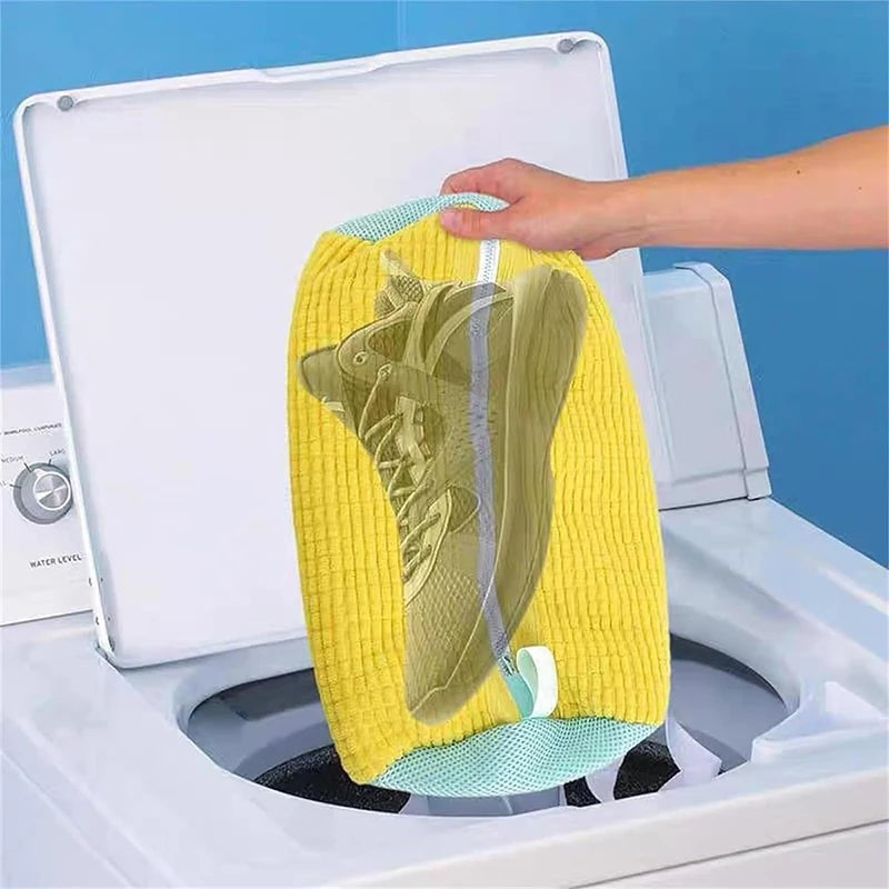 Shoe Washing Bag with Zipper & Soft Interior – All Shoe Types