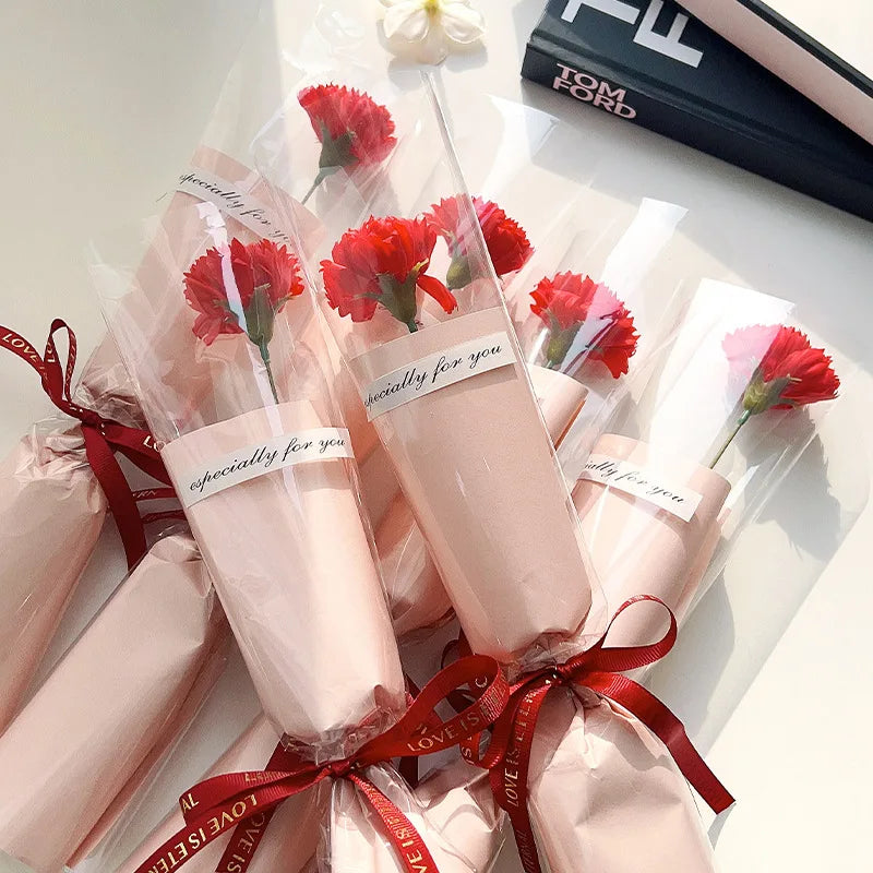 Carnation Soap Flower Gift – Fragrant Artificial Flower Decor