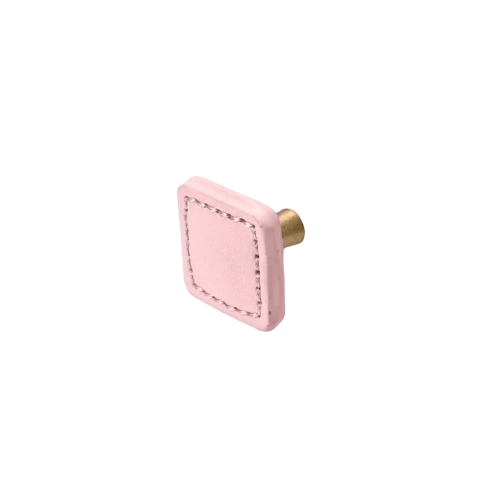 Zinc Alloy Leather Drawer Handle | Single Hole Cabinet Knob