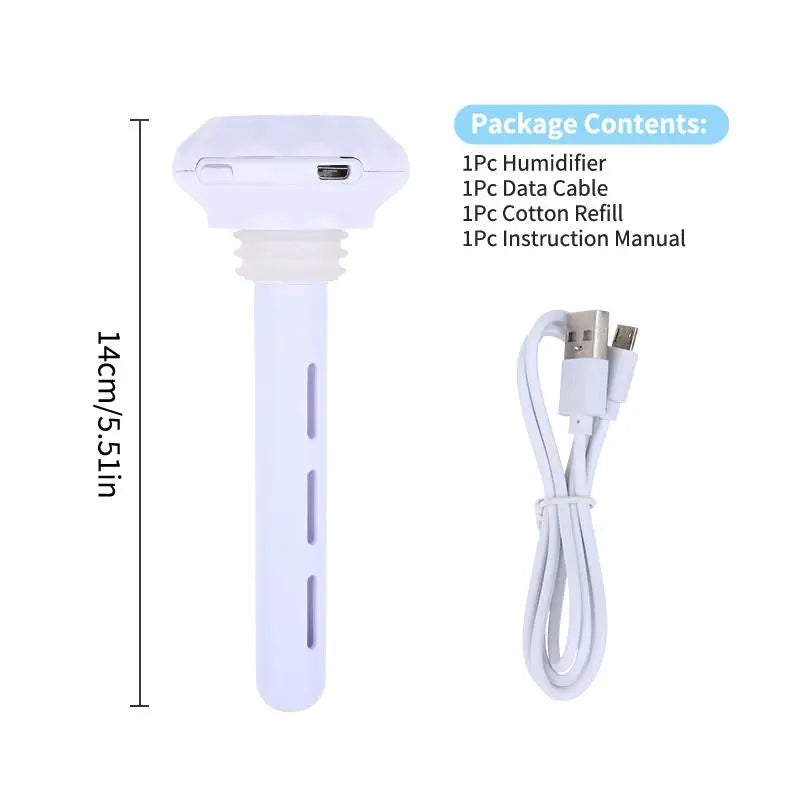 Portable USB Humidifier Stick with LED Night Light & Mist
