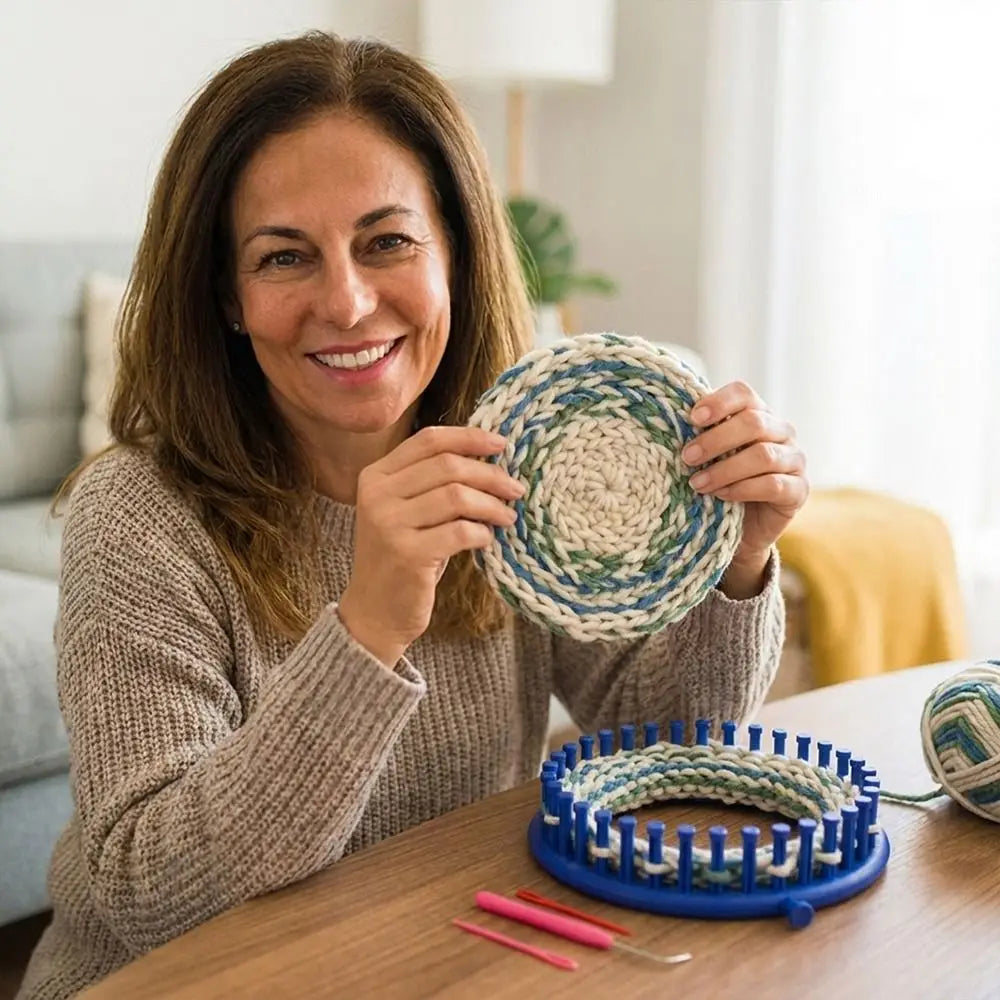 Round Knitting Loom Set – DIY Hats, Scarves & Shawls
