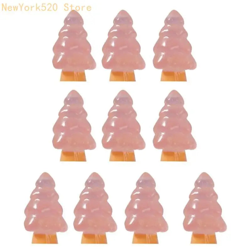 10 Pcs Luminous Christmas Tree Resin Charms for Jewelry Making