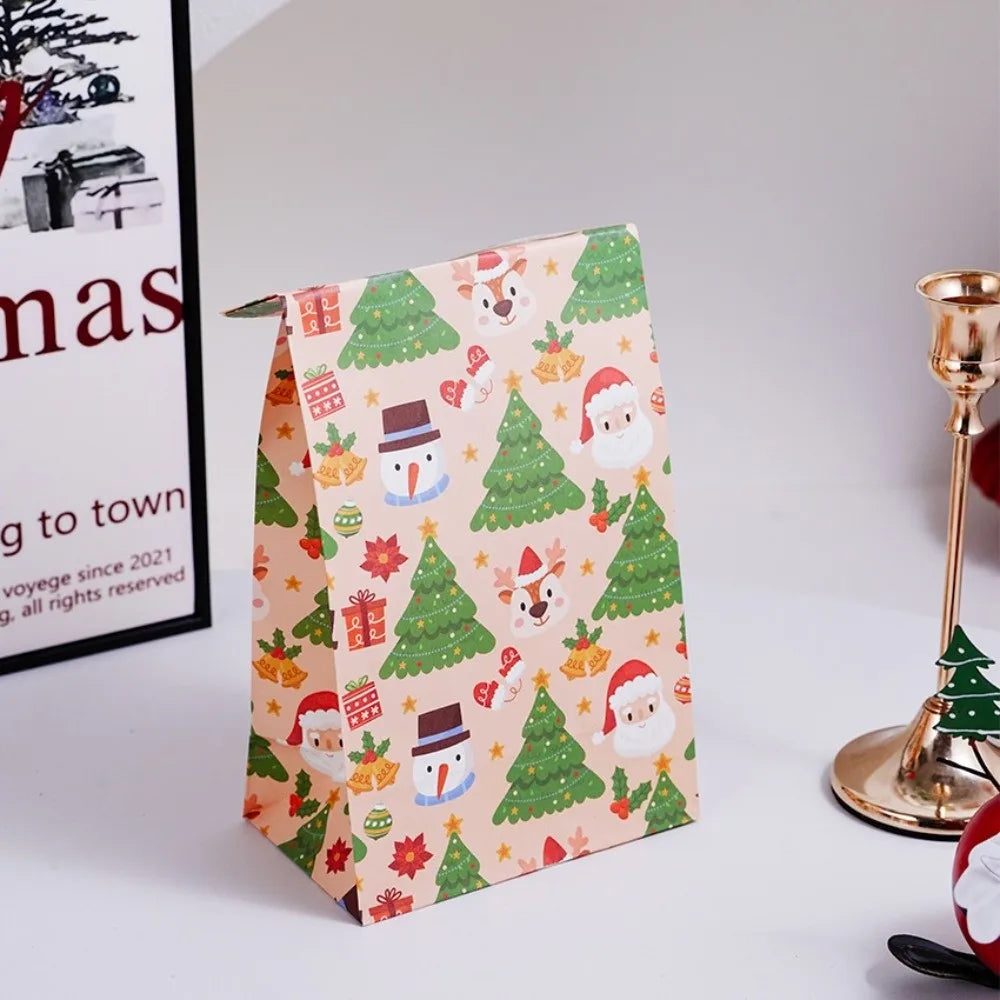 10-Pack Kraft Paper Christmas Gift Bags – Reclosable Candy Bags
