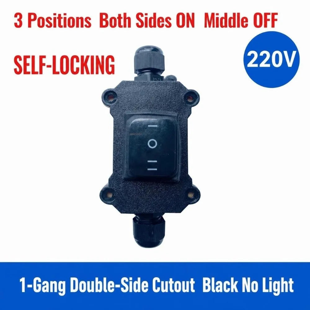 IP67 Waterproof Inline Power Switch 30A 110V–220V Heavy Duty