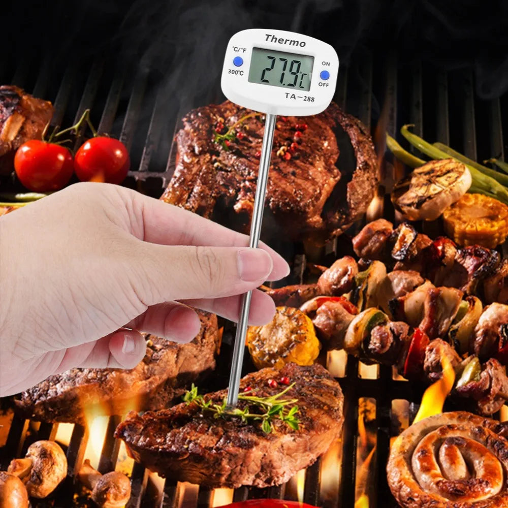 LCD Digital Food Thermometer – Instant Read Long Probe
