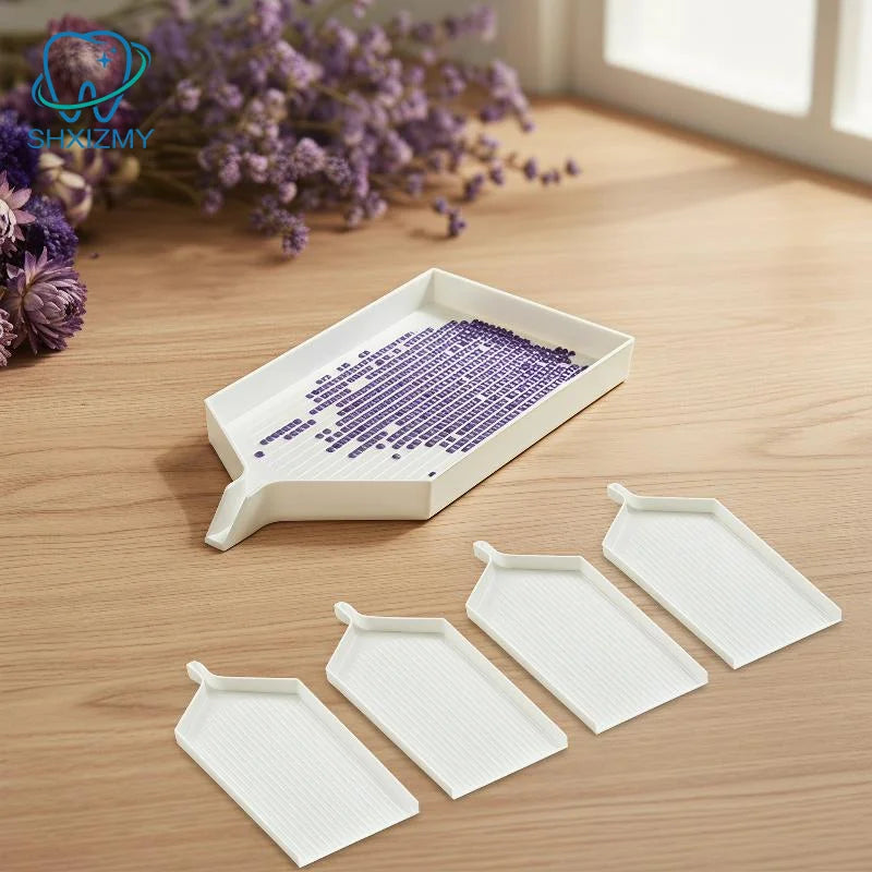 5-Pc Nail Art Rhinestone Sorting Tray & Pick Up Tool Set