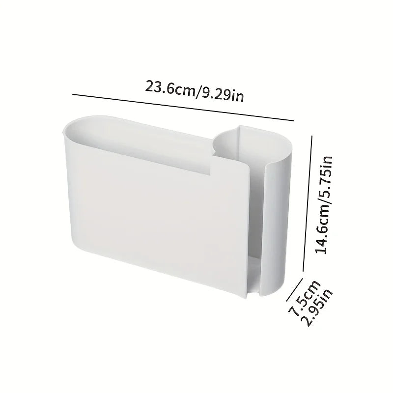 Wall-Mounted Dual-Compartment Trash Bag Organizer for Kitchen
