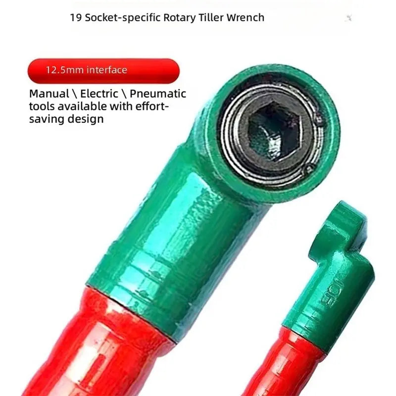 90° Right Angle Wrench Adapter 8–32mm Socket Gear Reduction