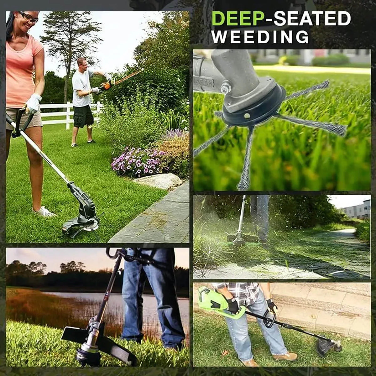 Steel Wire Weeding Head – Heavy Duty 6-Blade Grass Trimmer