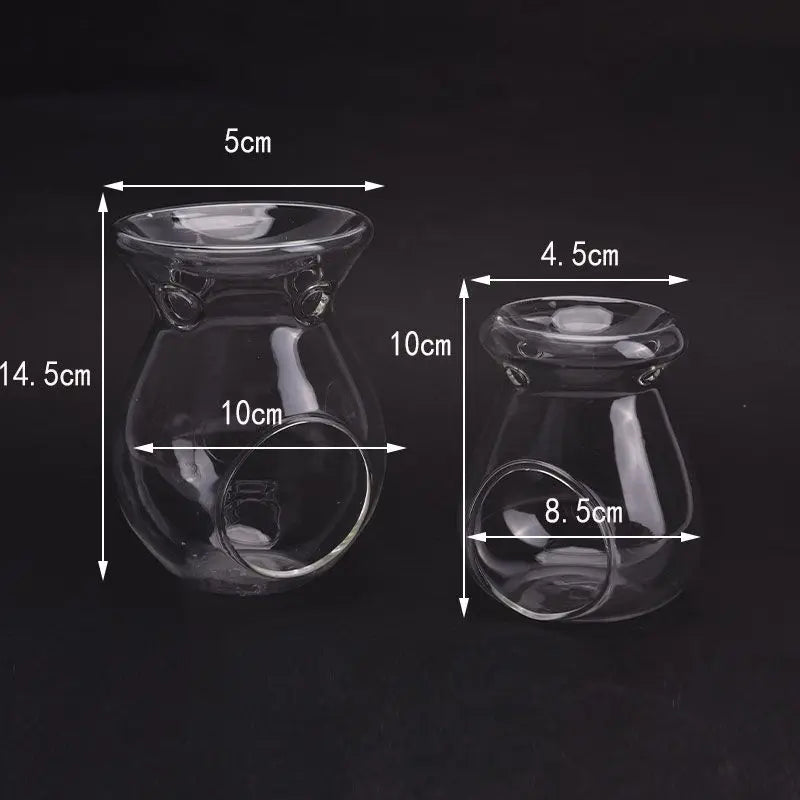 Nordic Crystal Glass Candlestick Holder & Aroma Oil Burner