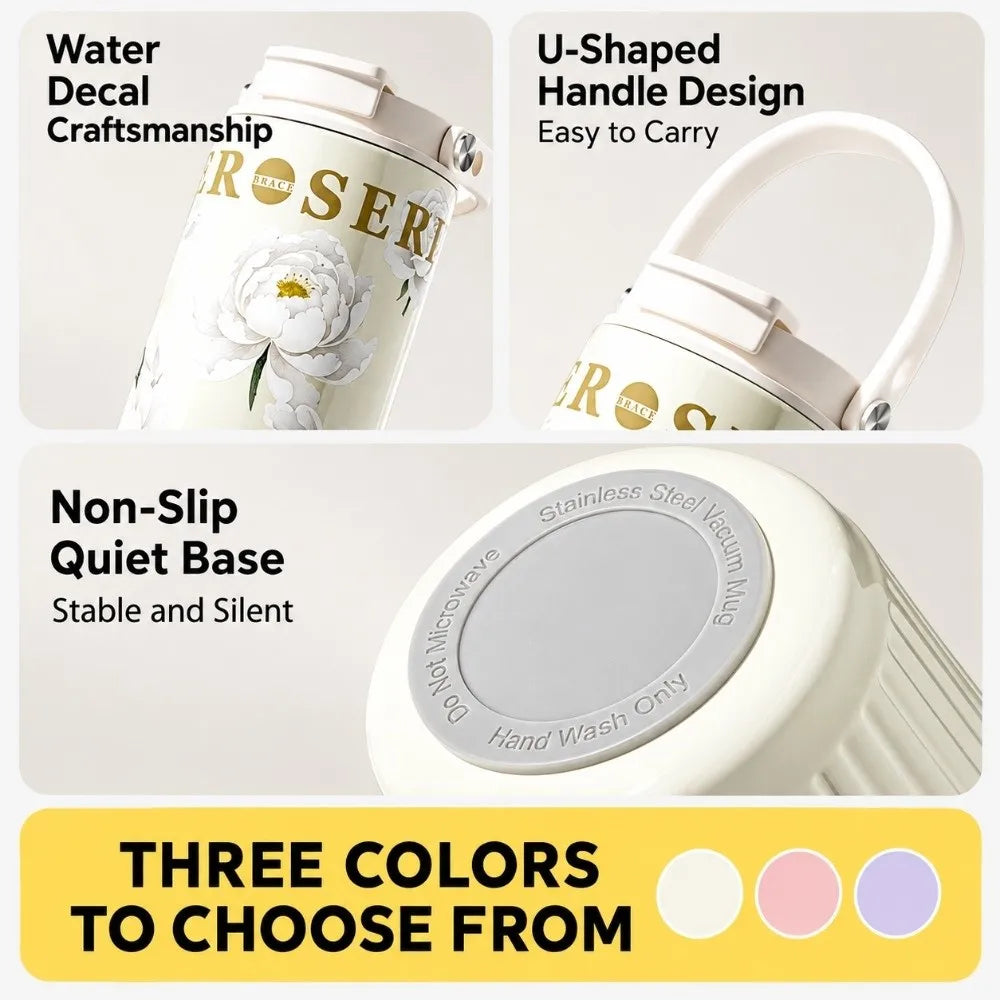 VIBE 750ml Floral Insulated Stainless Steel Tumbler for Women