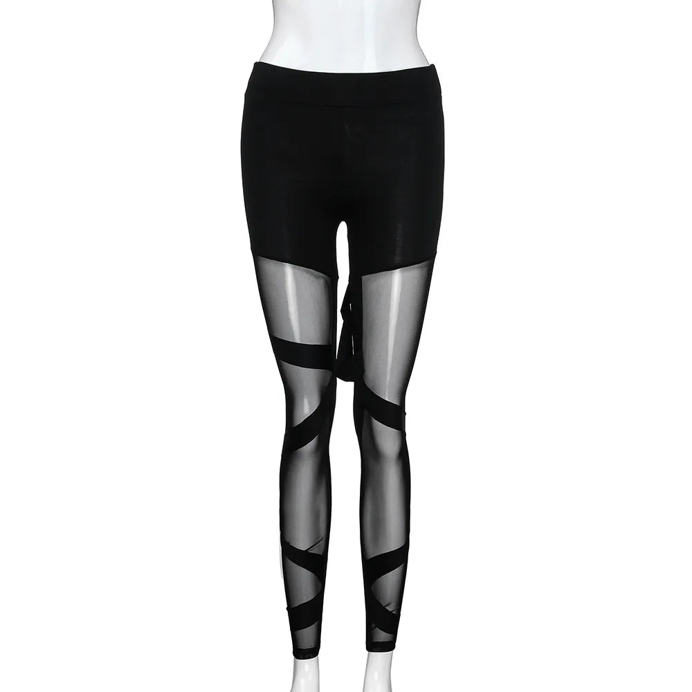 Women's High Waist Mesh Seamless Yoga Leggings – Hip Lift