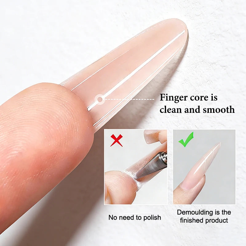 Sandwich Dual Nail Forms 60pcs – 15 Sizes Coffin & Almond