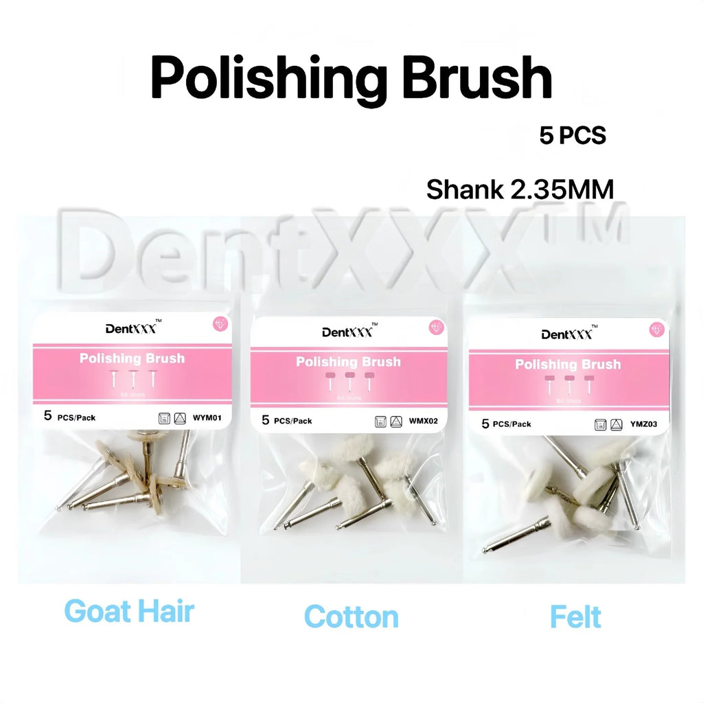 5-Pack Felt Wool Polishing Brush Wheels for Rotary Tools 2.35mm
