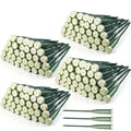 150 Green Floral Water Tubes 6 Inch with Rubber Caps