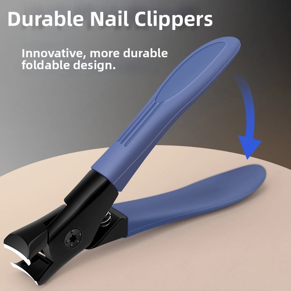 Wide-Jaw Toenail Clipper – Anti-Splash Stainless Steel Trimmer