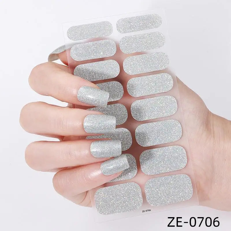 Glitter Self-Adhesive Nail Polish Strips – DIY Nail Wraps