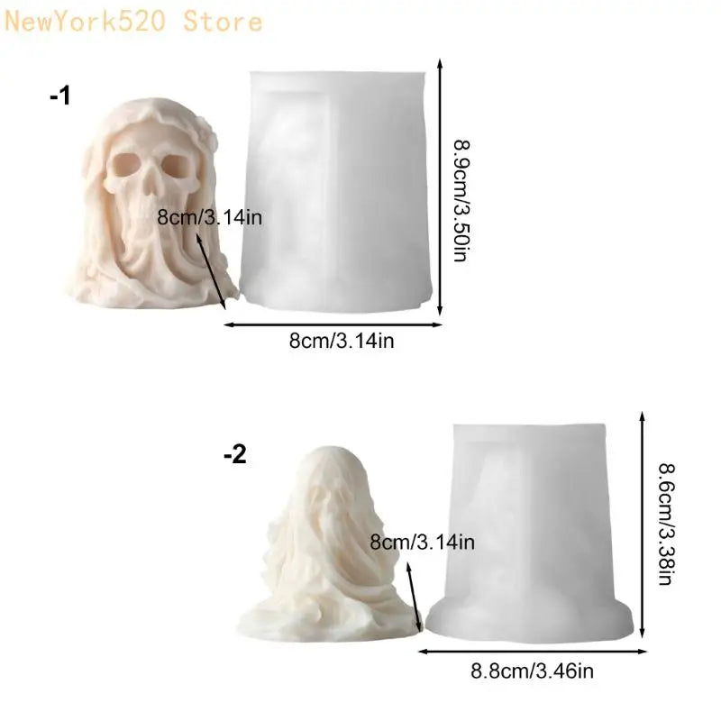 Skull Head Silicone Mold – Handmade Soap, Candy & Resin Art