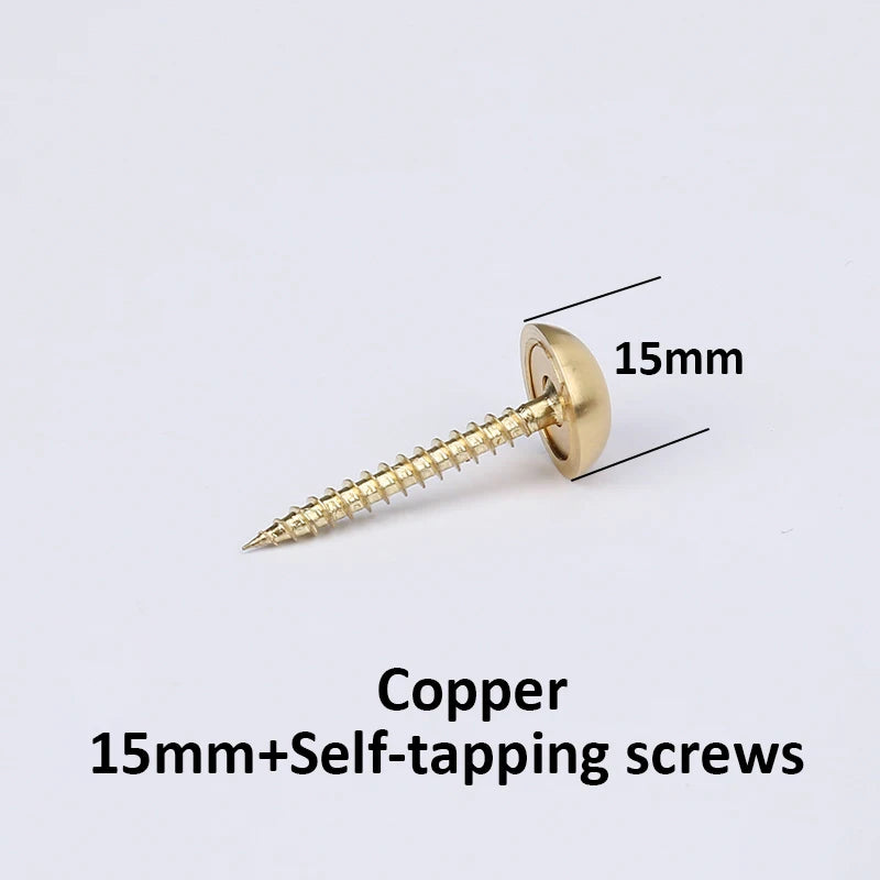 8-Pack Brass Decorative Screw Caps – Antique Copper Mirror Fix