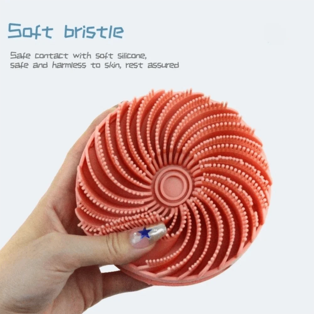 Double-Sided Silicone Bath Brush – Soft Bristle Body Scrubber