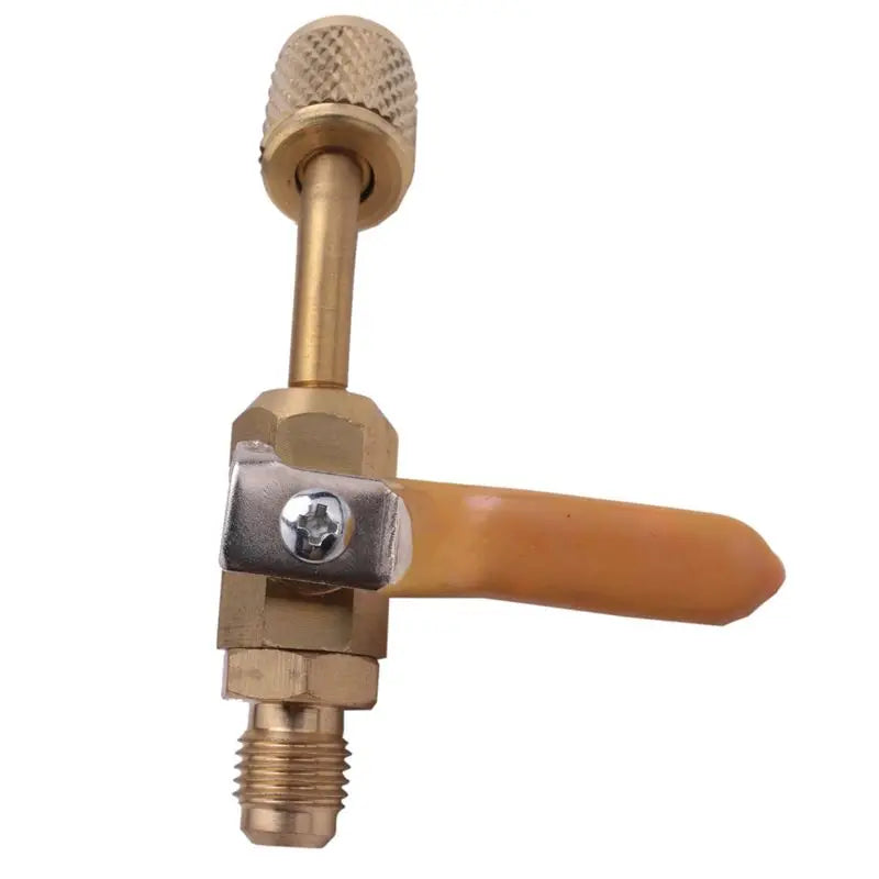 4-Pack Brass Shut-Off Valves for 1/4" HVAC R410a R134a Hoses