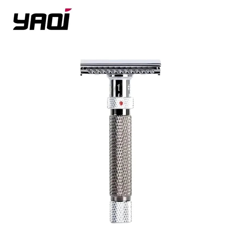 YAQI The Final Cut Adjustable Safety Razor – Chrome & Gunmetal
