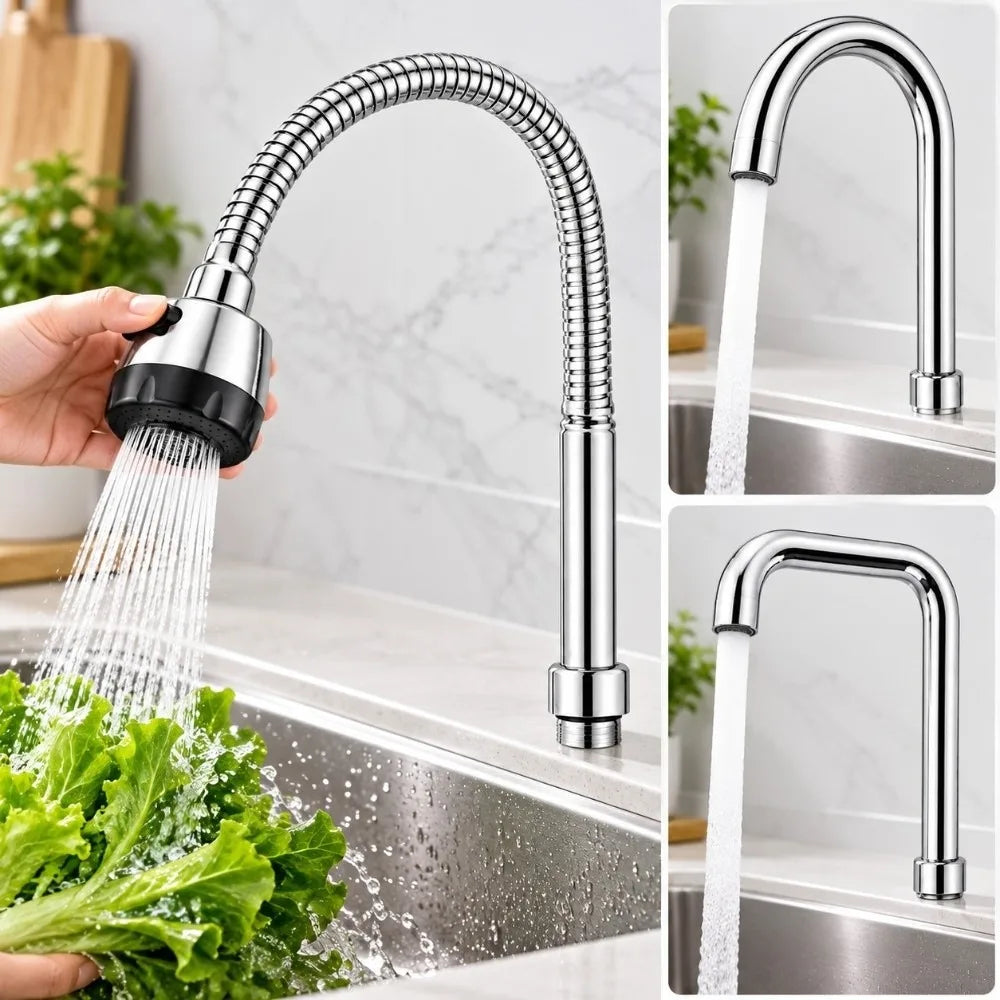 Zinc Alloy Kitchen Faucet Elbow Pipe 25mm Thread Outlet Tube