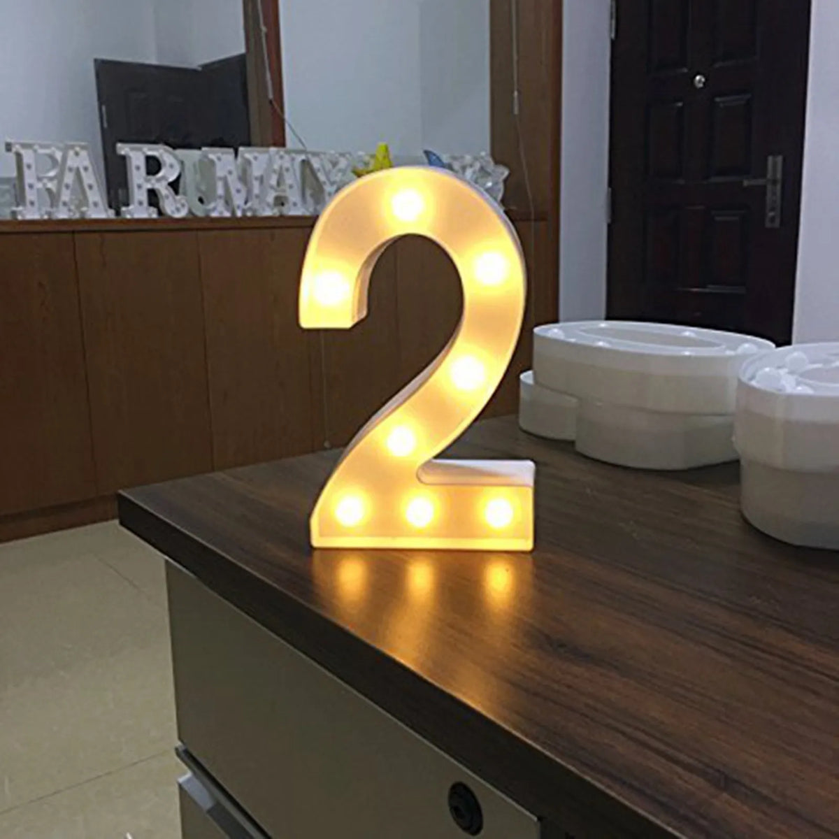 LED Light Up Letter & Number Signs – Battery Party Decor