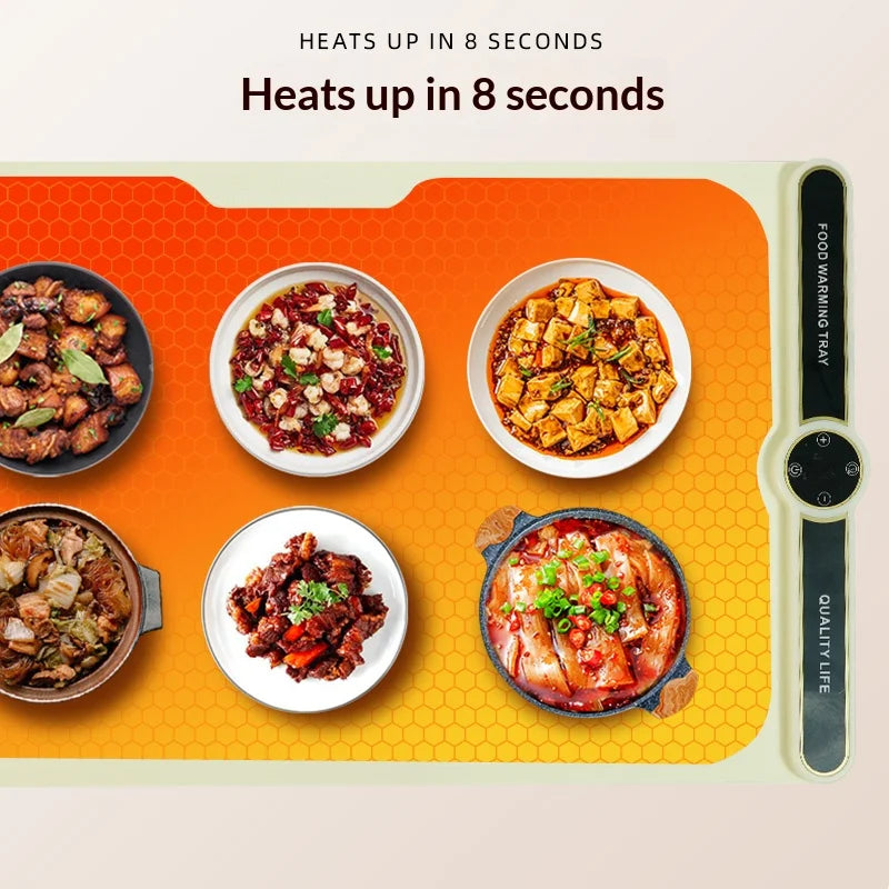 VIBE Electric Silicone Food Warmer Mat – Fast Heating Tray
