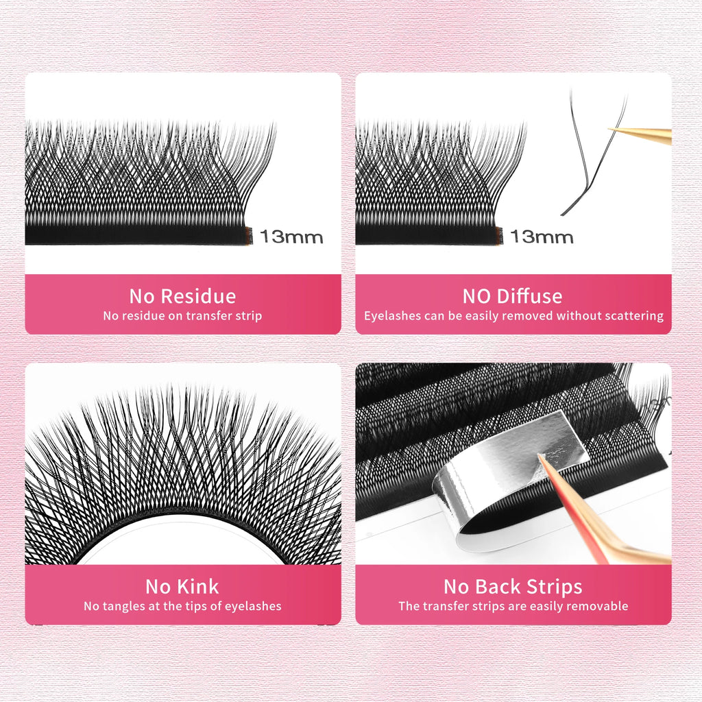 XIUSUZAKI 3D 4D 5D W Shape Premade Volume Lash Extensions