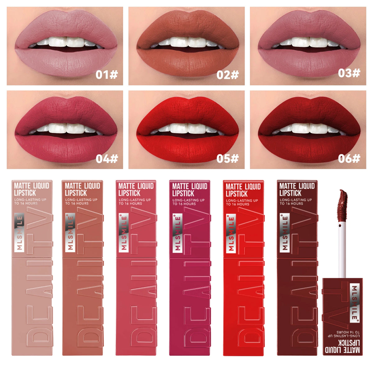 OREADEX Matte Velvet Liquid Lipstick – 6 Shades, Waterproof