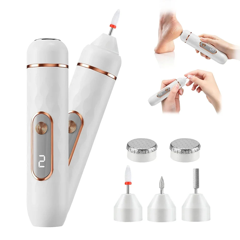 AFDEAL 2-in-1 Electric Nail Drill & Callus Remover Kit